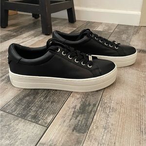 J/Slides NYC Lacee Black Leather Platform Sneakers - Women’s sz 7